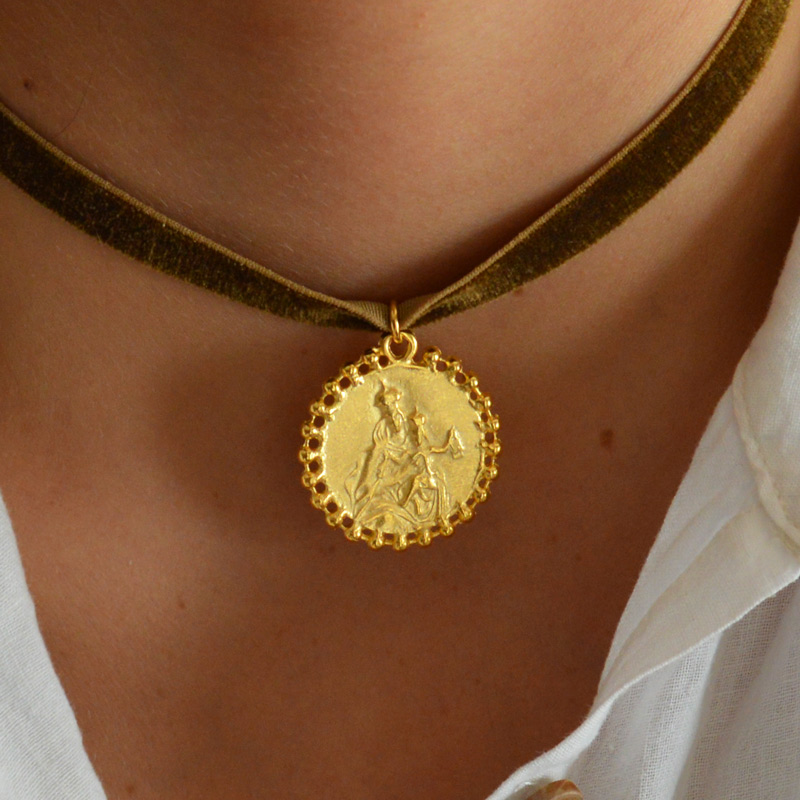 bruscamente Revocación masilla Medalla Escapulario Virgen del Carmen Bolitas - Medallas religiosas Bymima